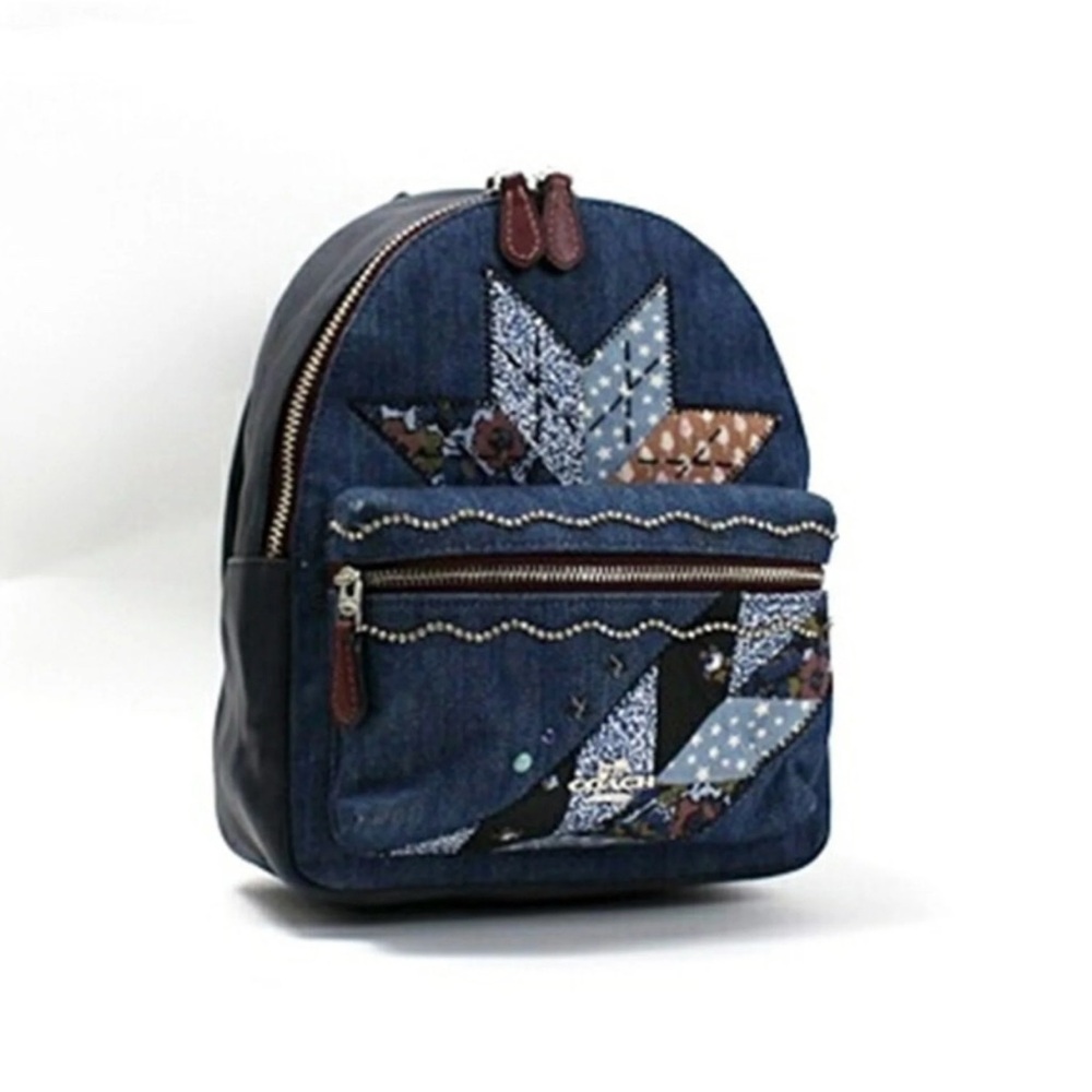 Coach Denim Patchwork Backpack - image 1